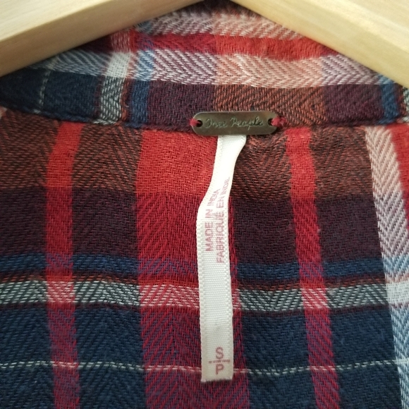 Free People Magical Plaid Embroidered Button Down Shirt Small - Picture 6 of 13